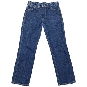 VTG Saddle King Straight Jeans Mens 34x30 Blue Denim USA Made Cowboy Western KEY